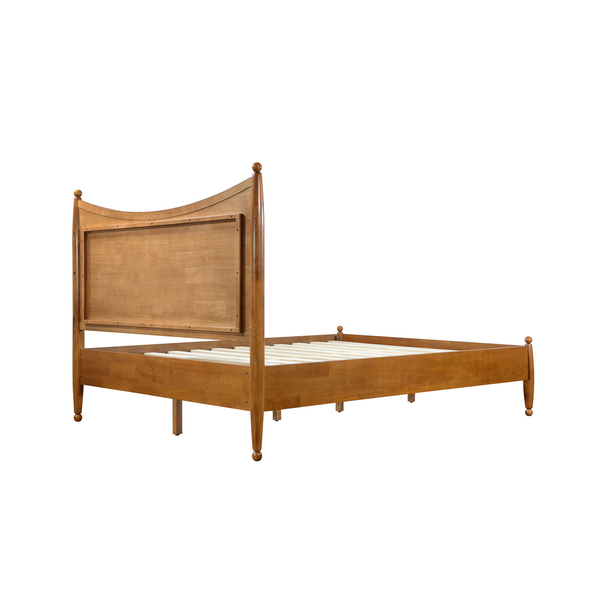 Classic Transitional Queen Size Solid Wood Platform Bed Frame