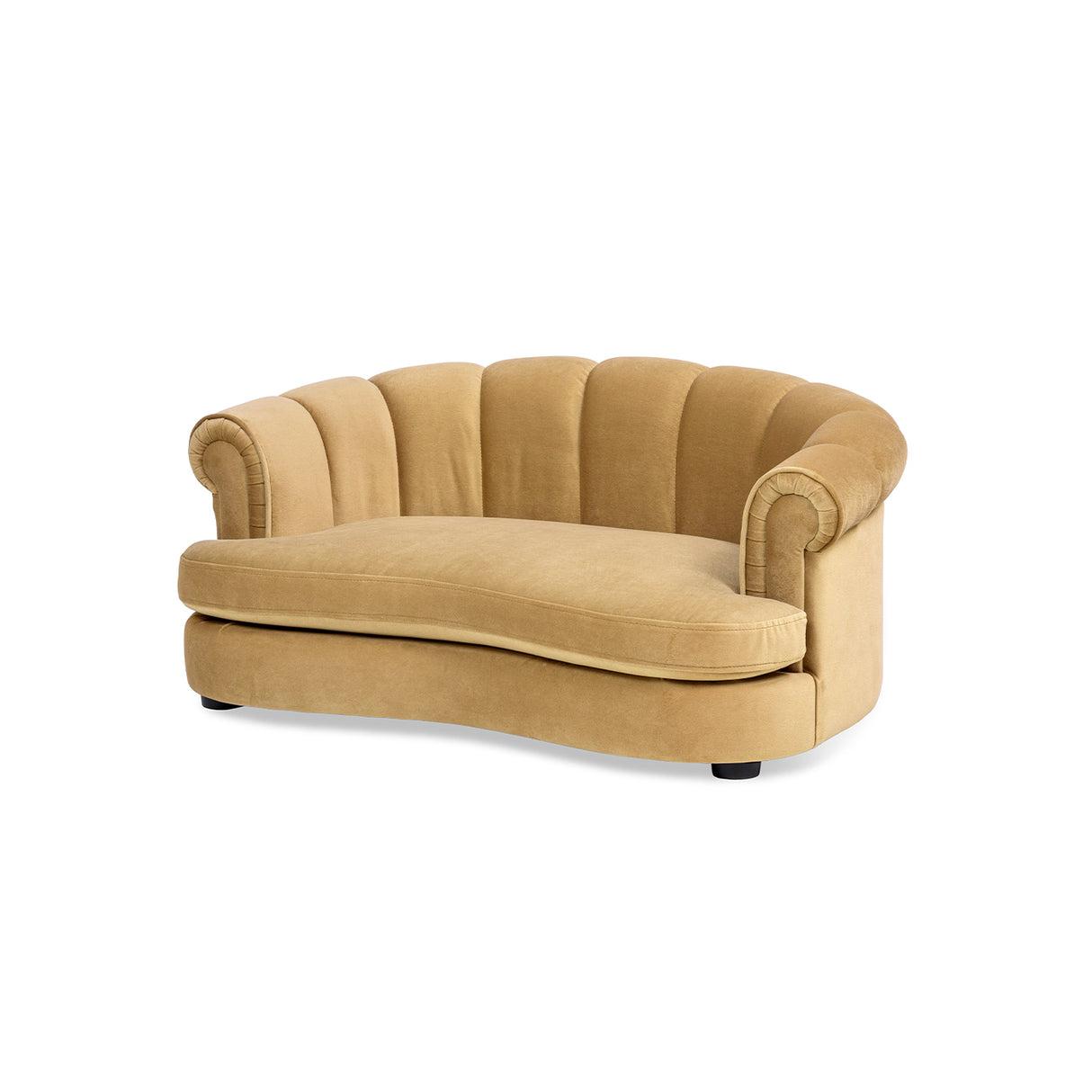 Halle 35.5" Rolled Arm Channel-Tufted Dog Sofa Bed