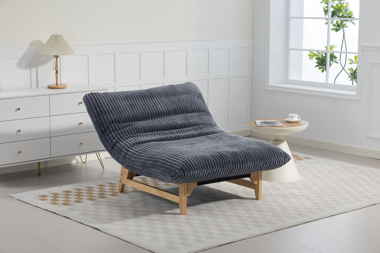 Bean Bag Chair for Adults with Solid Wood Frame