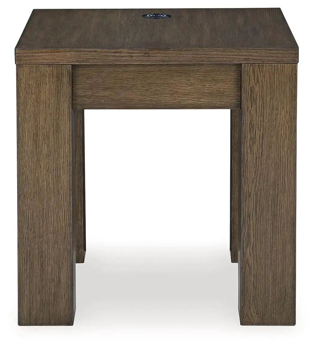 Rosswain - Square End Table - Warm Brown - Best Buy Furniture