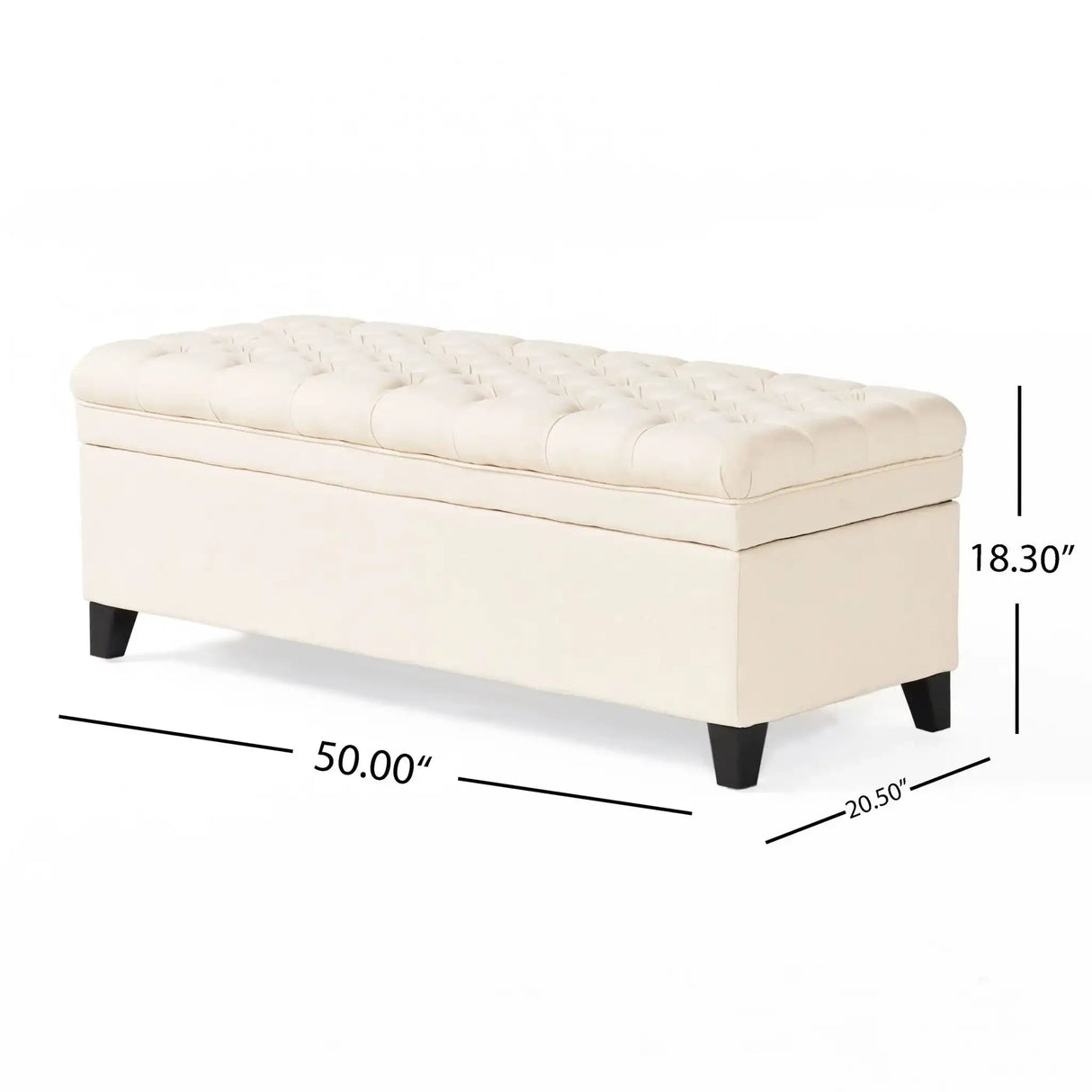 Juliana - Storage Ottoman With Birch Legs - Best Buy Furniture