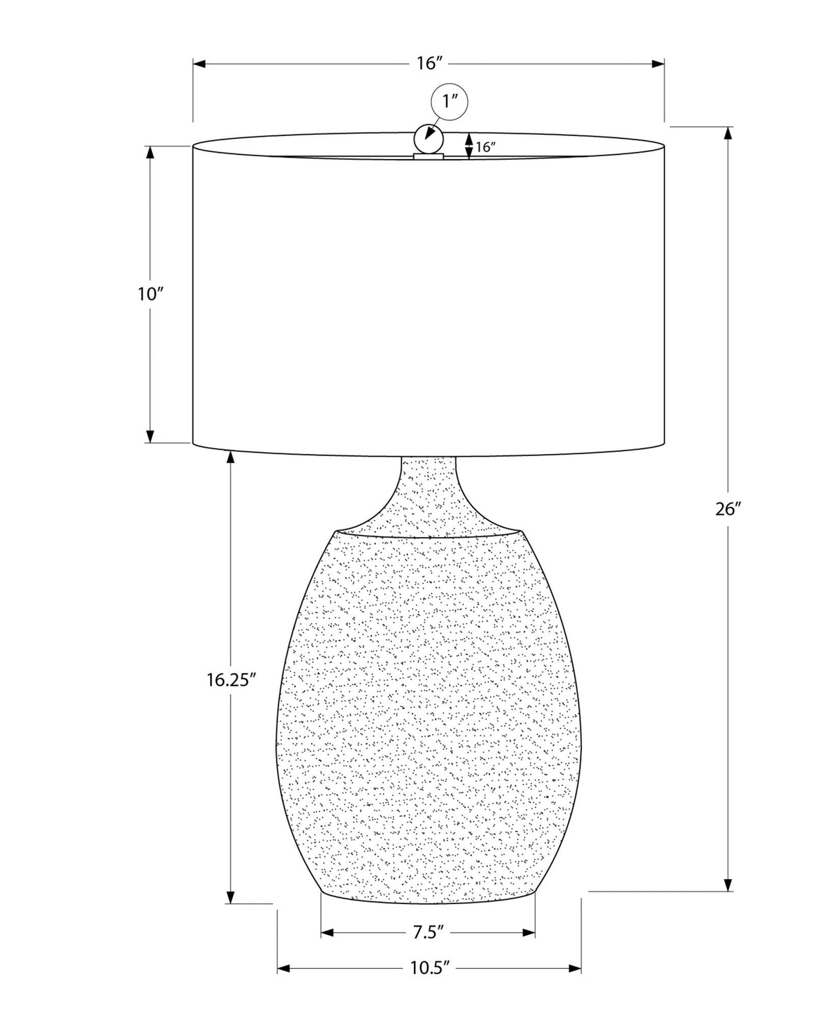 Lighting, Table Lamp, Resin, Contemporary - Cream - Best Buy Furniture
