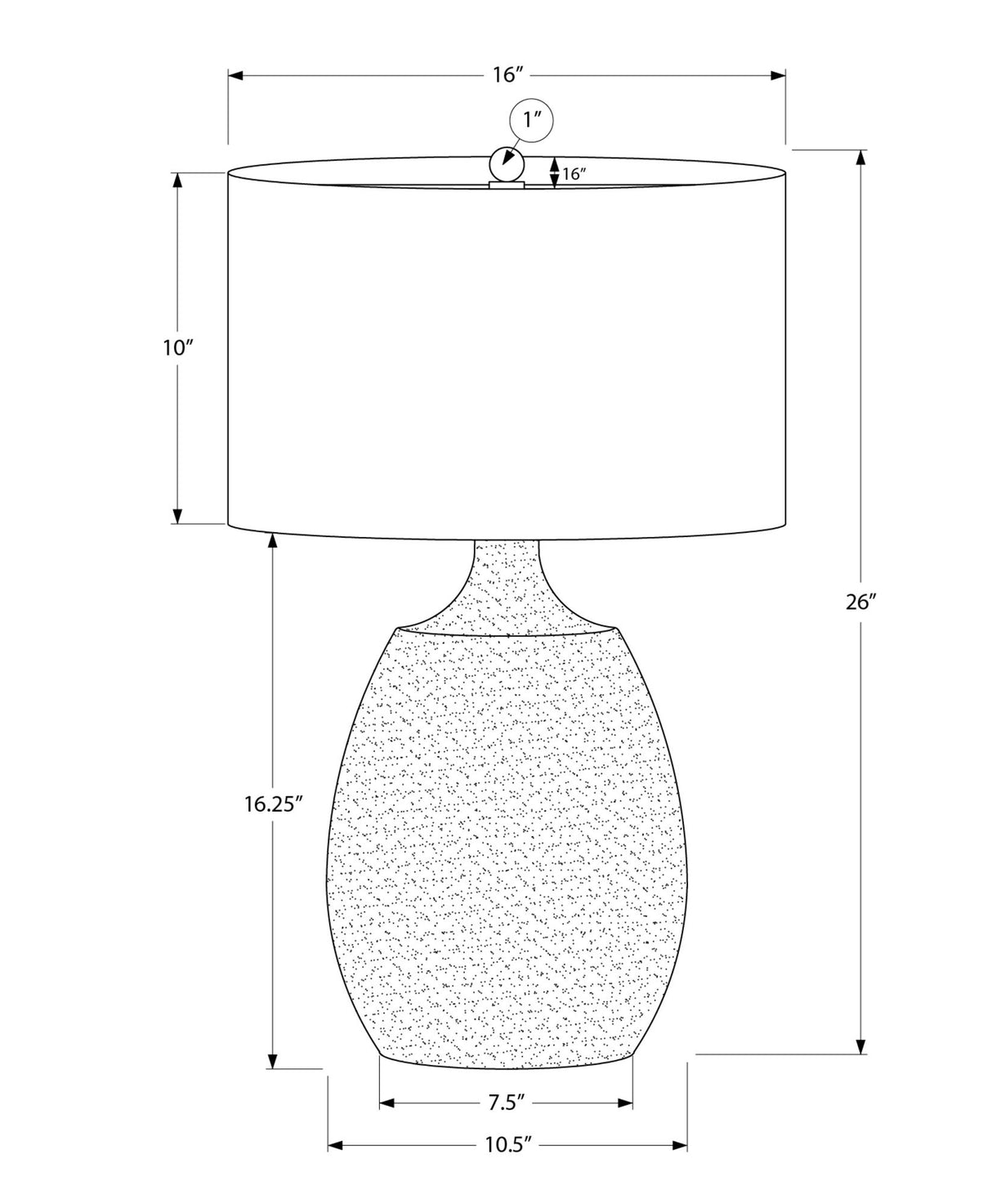 Lighting, Table Lamp, Resin, Contemporary - Cream