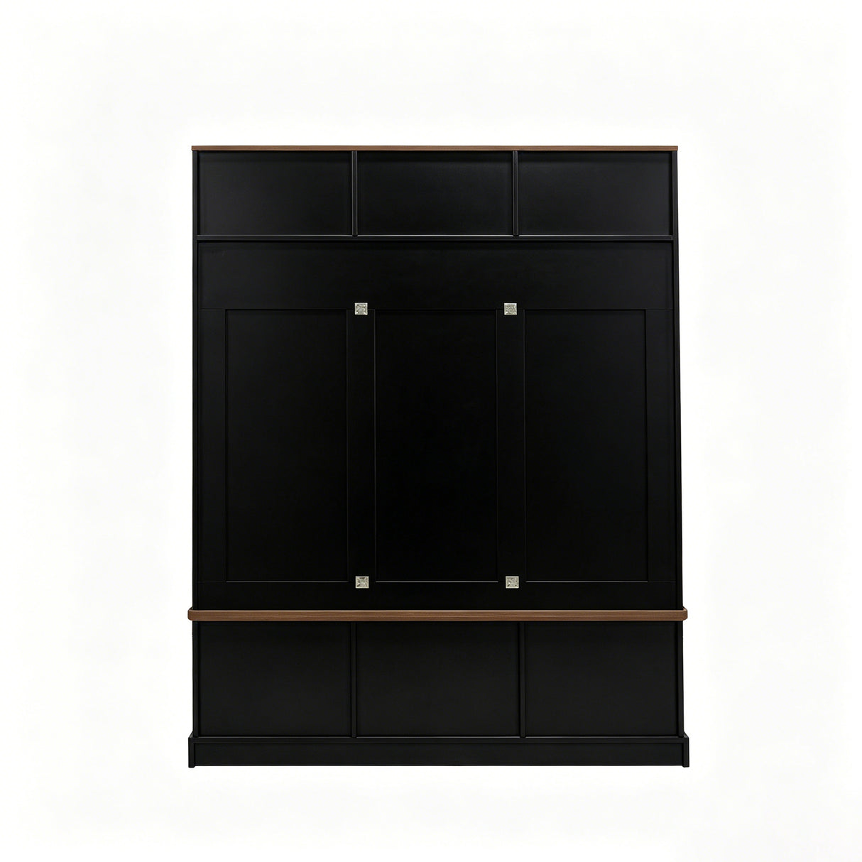 Vibe Haus 71''H Farmhouse Hall Tree with Bench and Shoe Storage