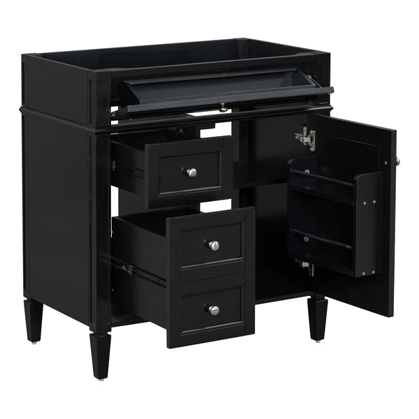 Bathroom Vanity With 2 Drawers and Tip-Out Storage Cabinet