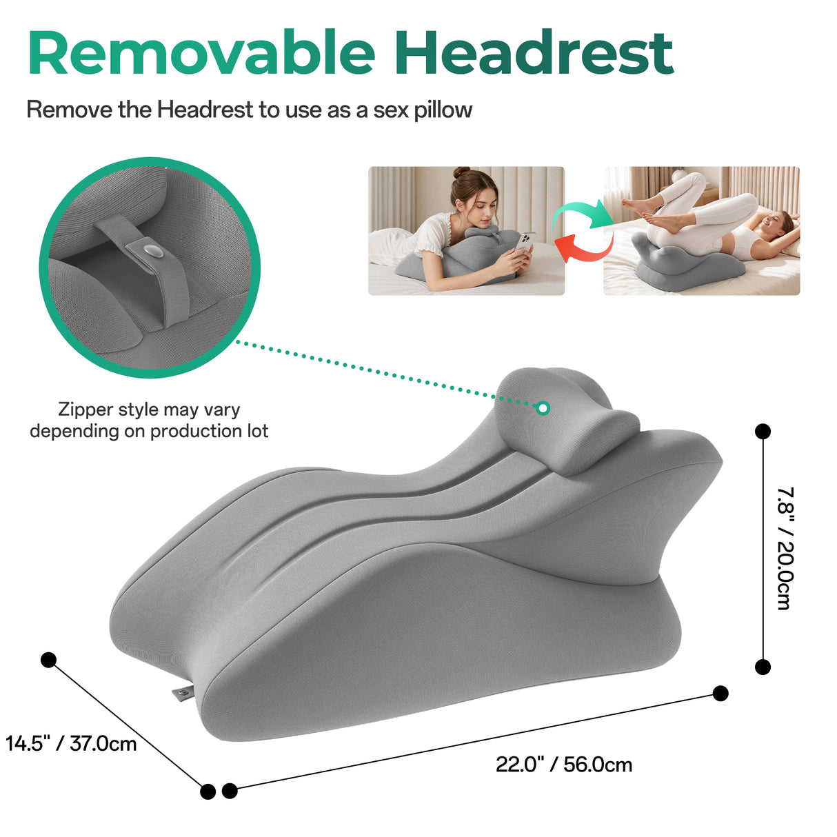 Ergonomic Memory Foam Support Pillow for Couples