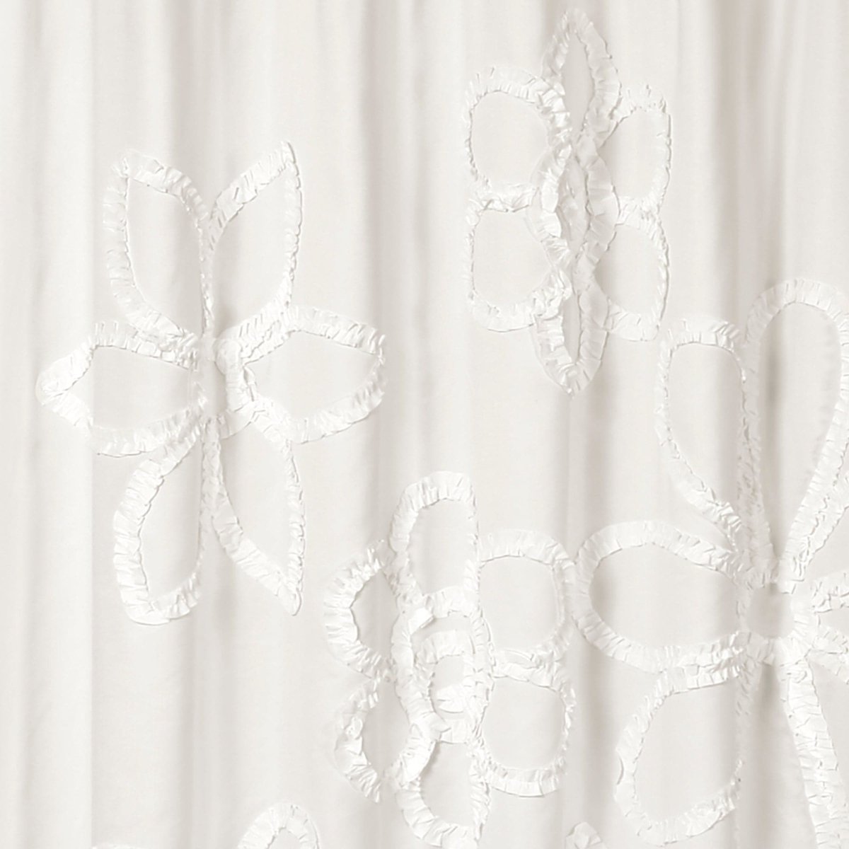 Ruffle Flower Shower Curtain