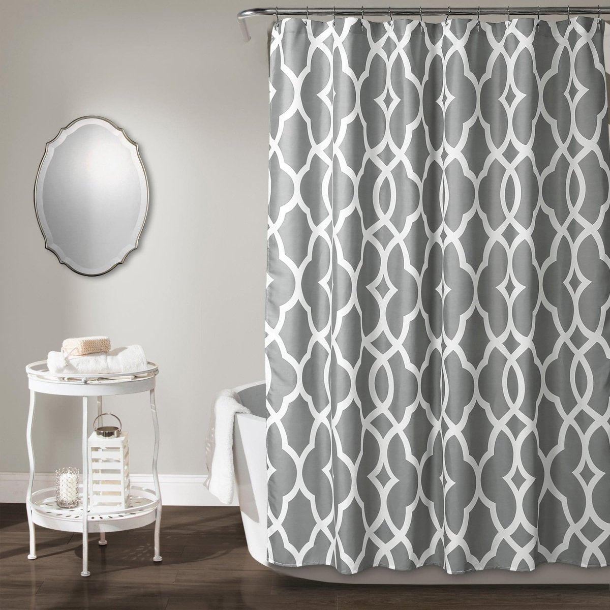 Connor Geo Shower Curtain 72" x 72" Gray