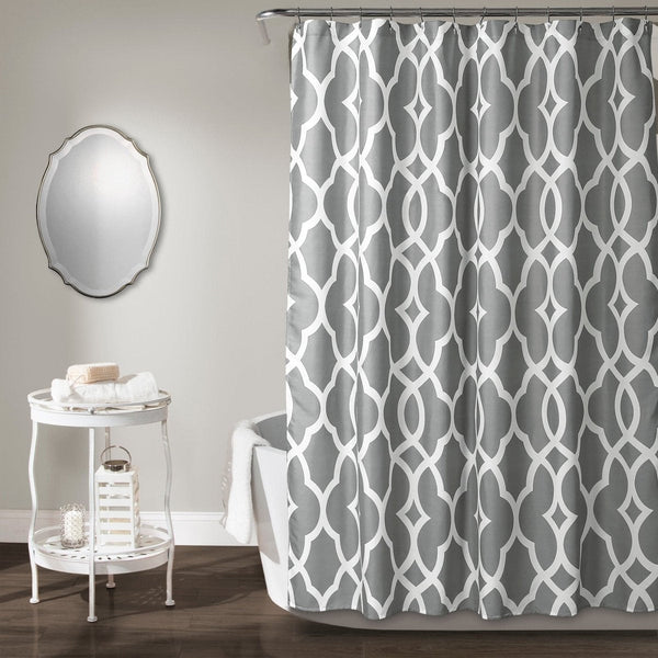 Connor Geo Shower Curtain 72" x 72" Gray