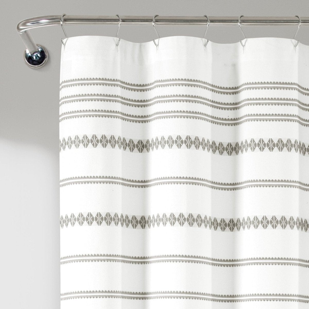 Breezy Chic Tassel Jacquard Recycled Cotton Shower Curtain