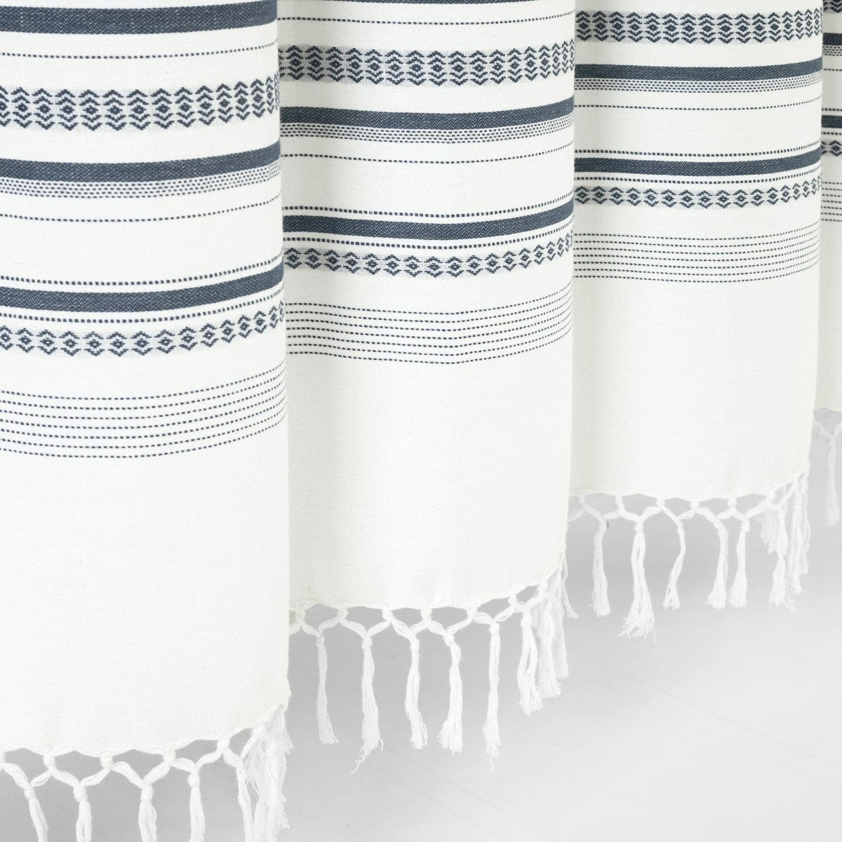 Urban Woven Yarn Dyed Recycled Cotton Blend Shower Curtain