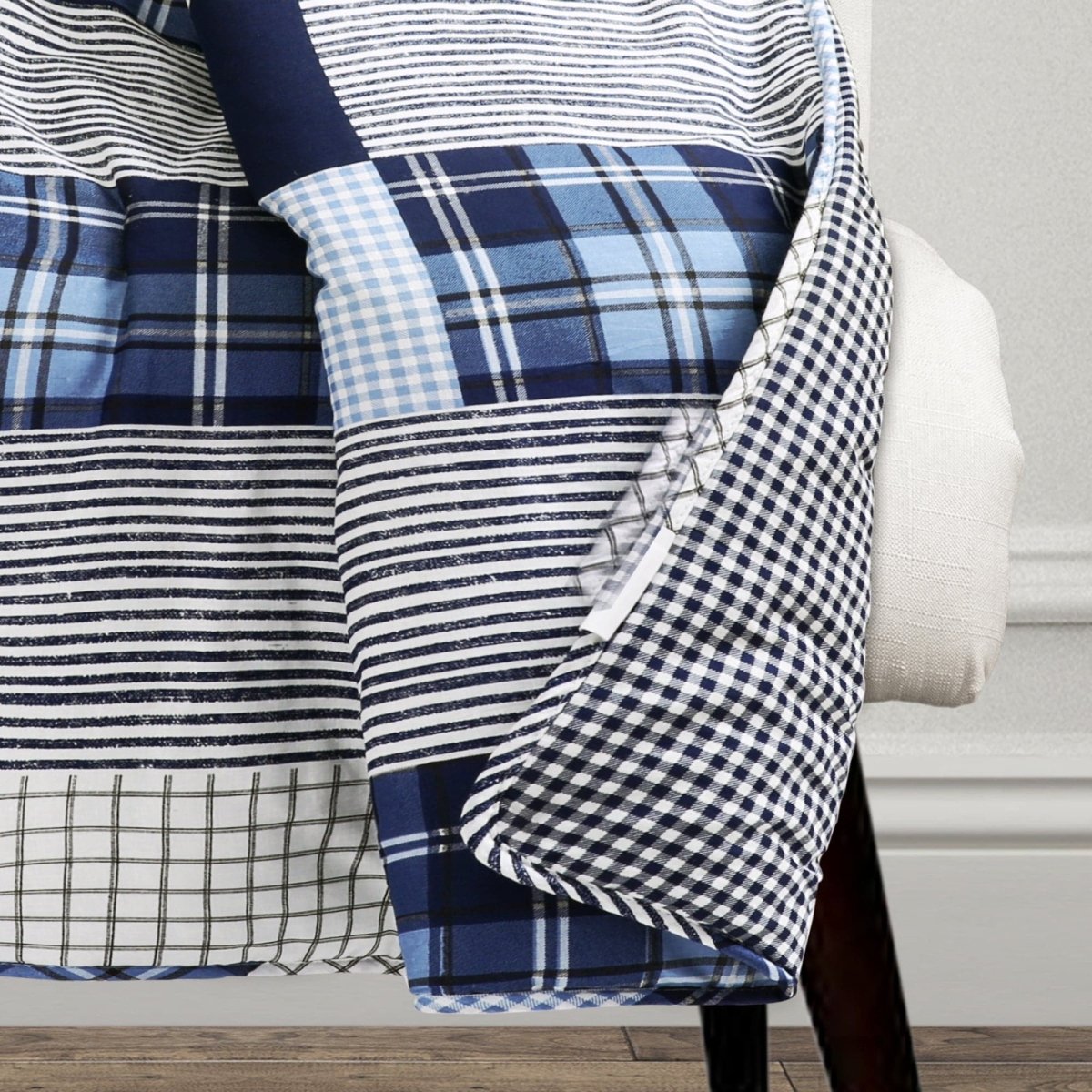 Greenville Reversible Cotton Throw Blanket 60 x 50 Inches