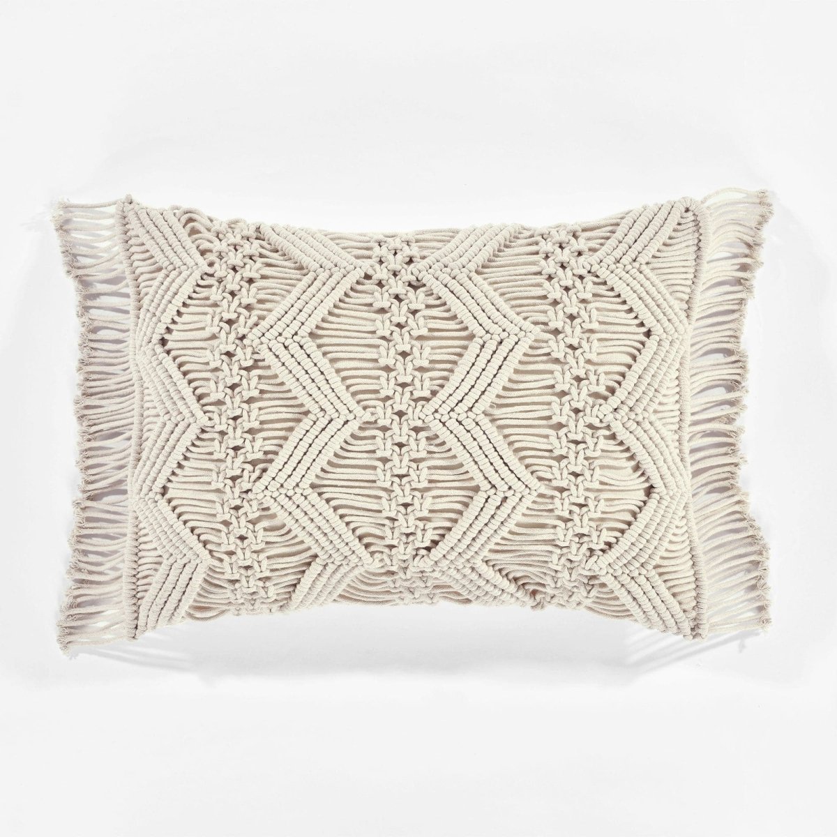 Studio Chevron Macrame Decorative Pillow Cover