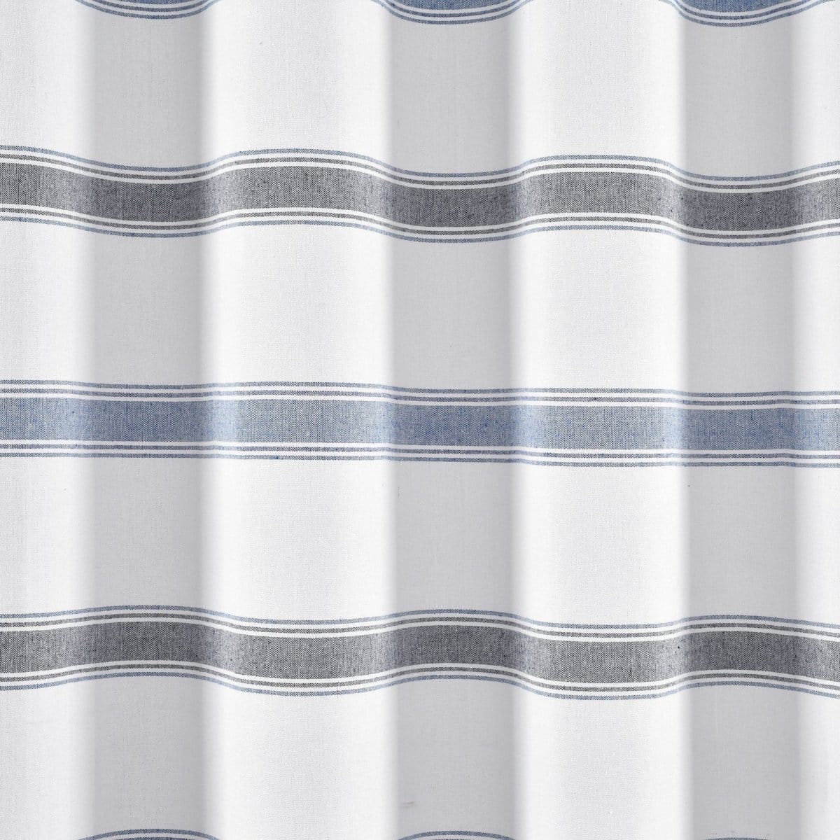 LushDecor Stripe Woven Textured Yarn Dyed Recycled Cotton Shower Curtain - view 3