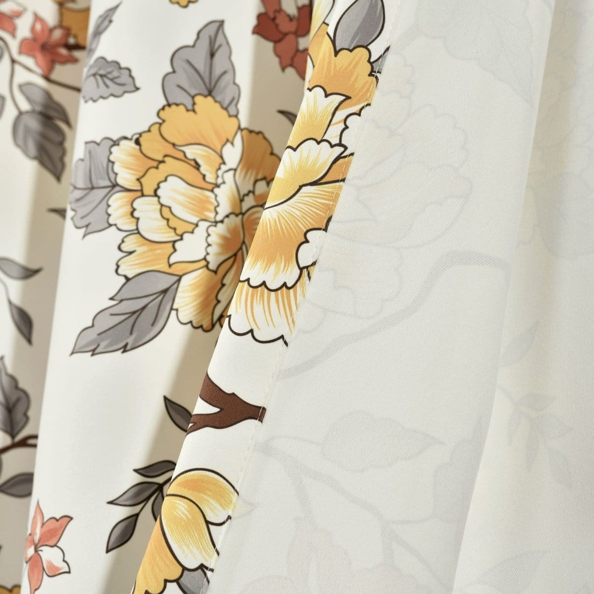 LushDecor Ivana Floral Light Filtering Window Curtain Panel Set - view 4