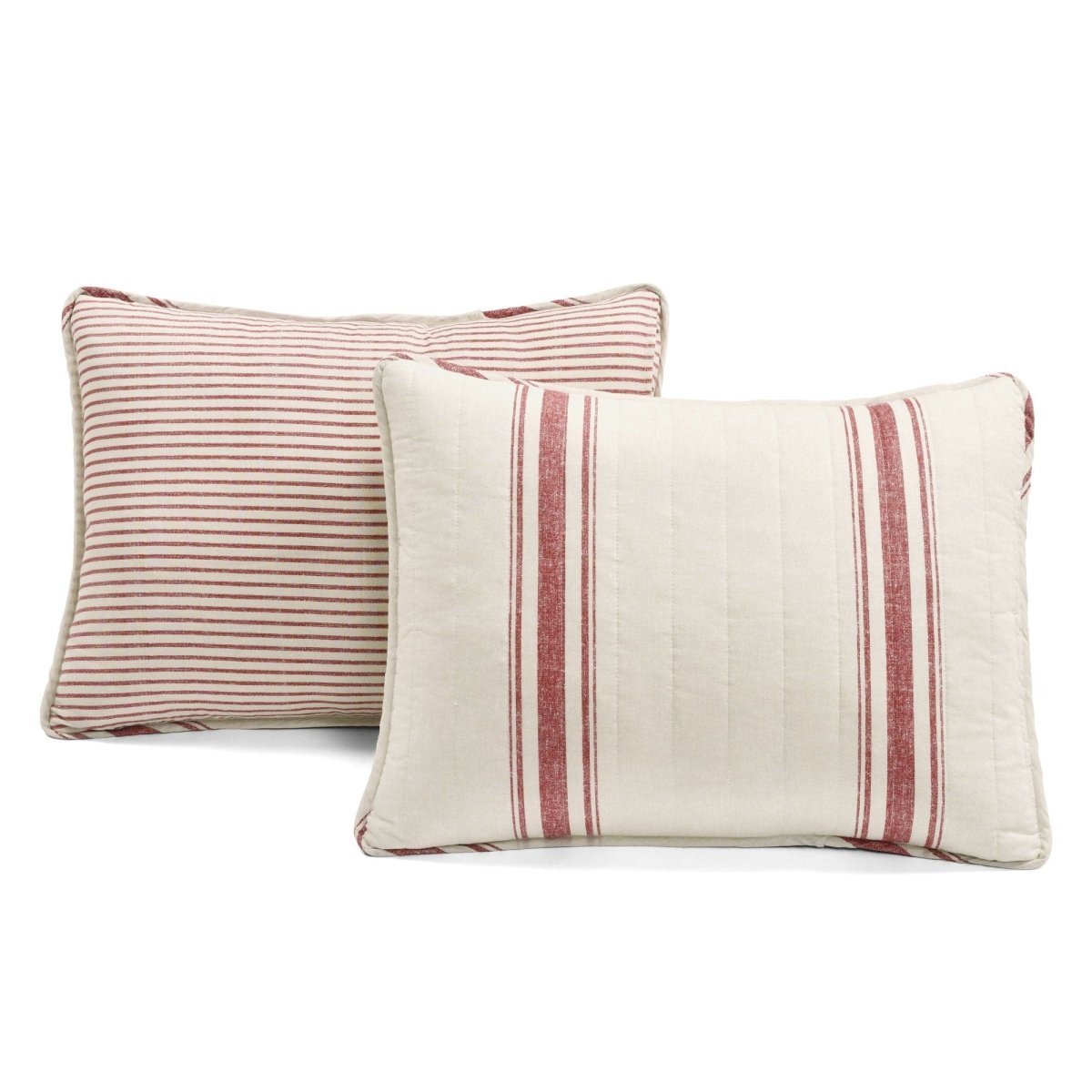 LushDecor Farmhouse Stripe Reversible Cotton Quilt Set - view 15