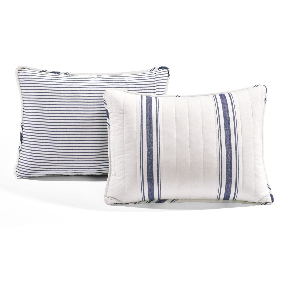 LushDecor Farmhouse Stripe Reversible Cotton Quilt Set - view 6