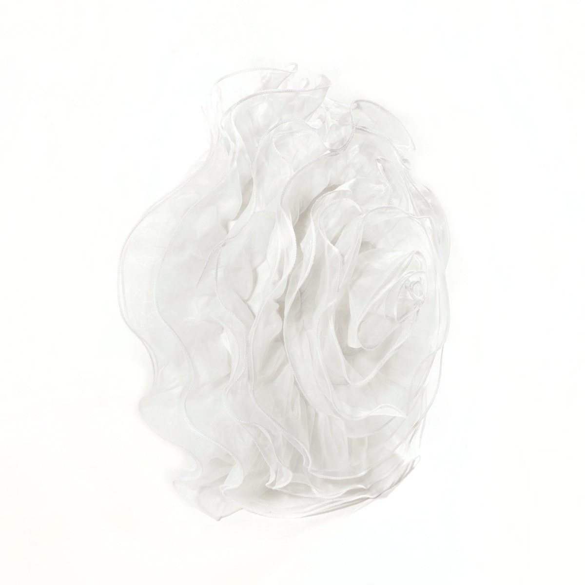 Ruffle Flower Layer Round Decorative Pillow