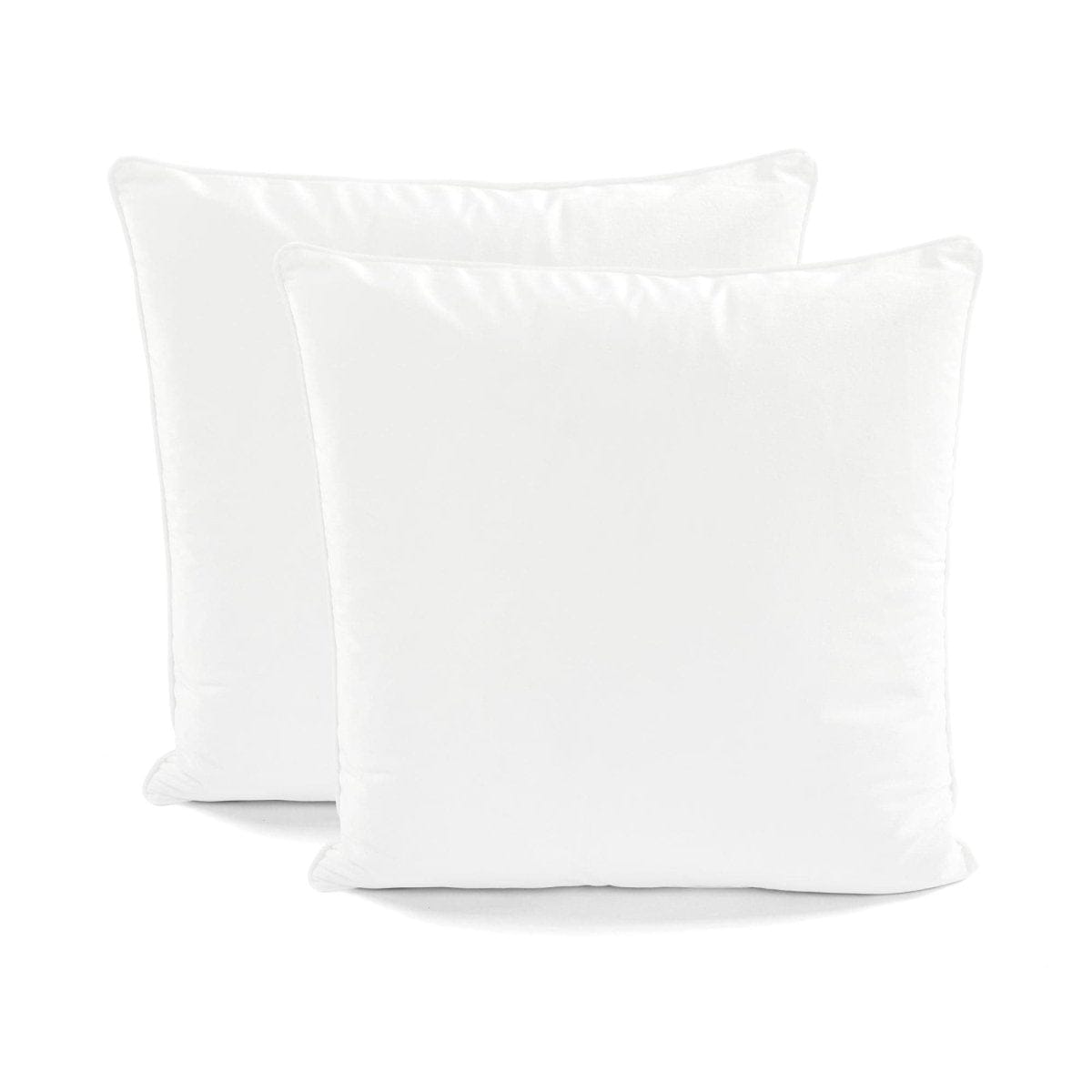 LushDecor Velvet Solid Decorative Pillow Cover 2-Pack Set in White