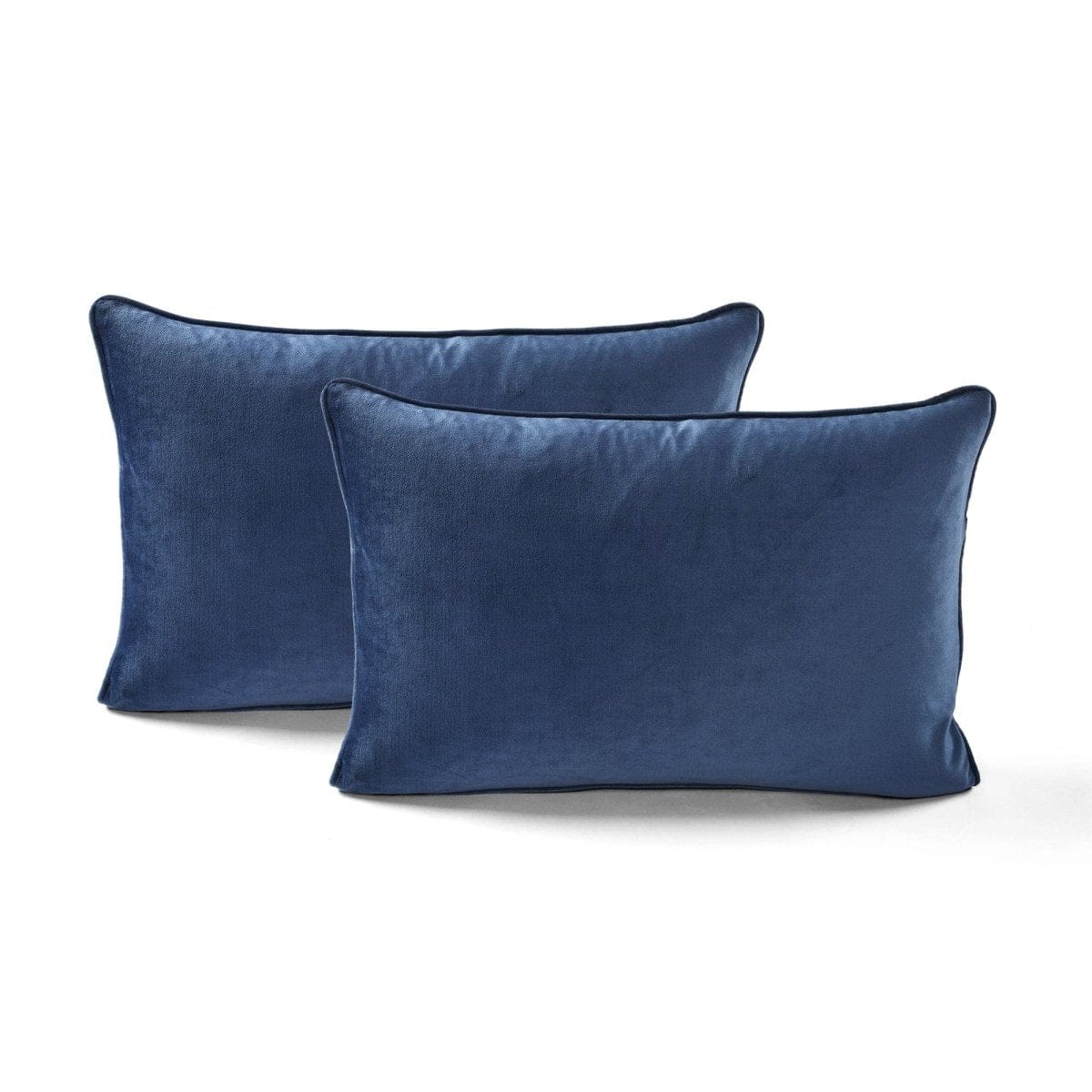 LushDecor Velvet Solid Decorative Pillow Cover 2-Pack Set in Navy - view 2