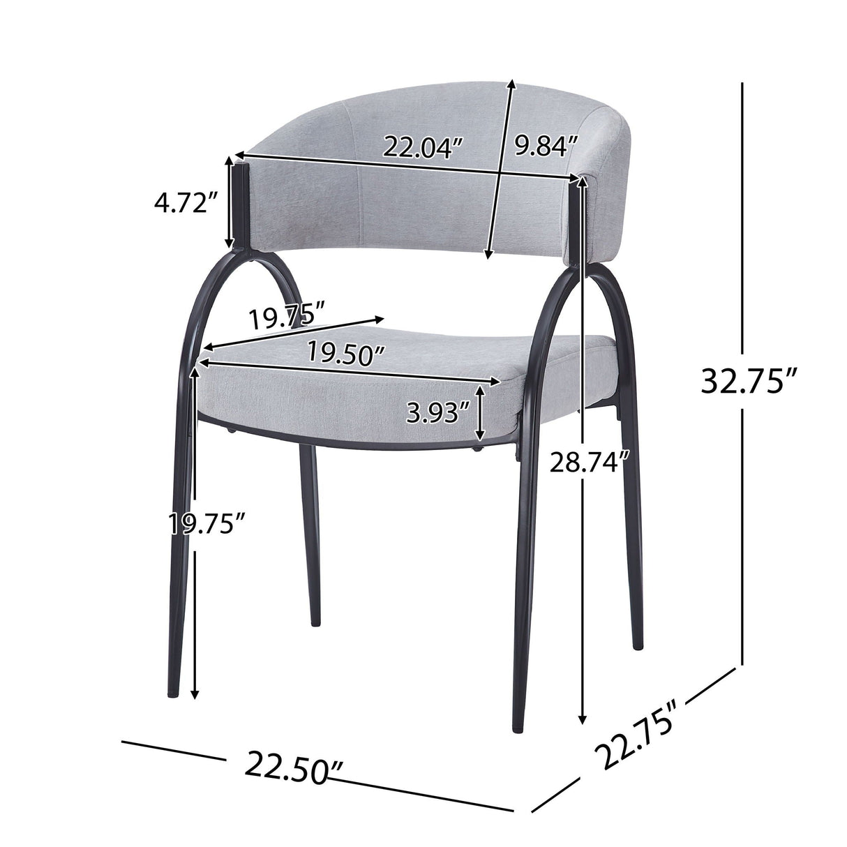 Contemporary Upholstered Dining Chairs With Metal Legs (Set of 2) - Best Buy Furniture