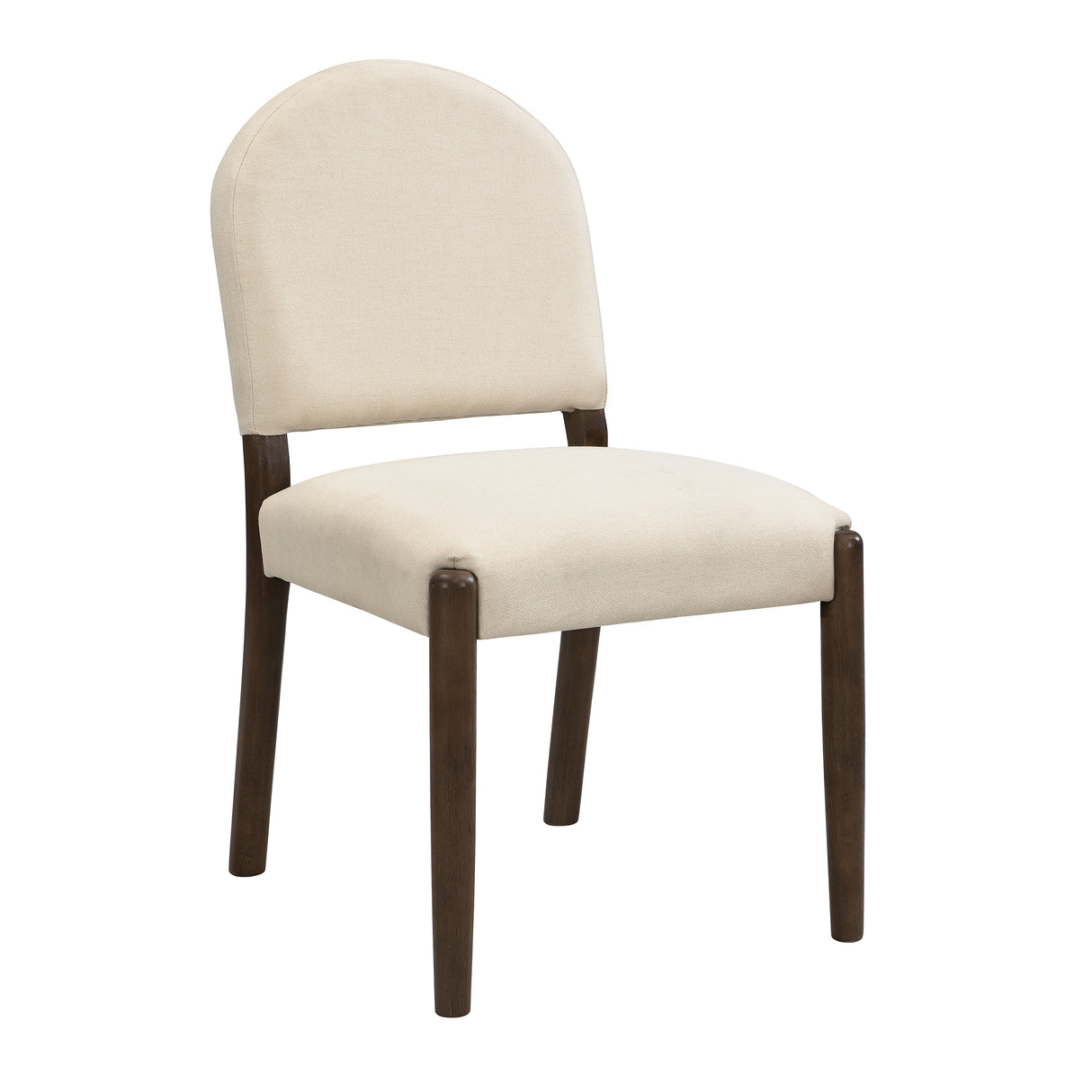 Dining Chairs with Back Mid Century Fabric Upholstered Armless - Set of 2