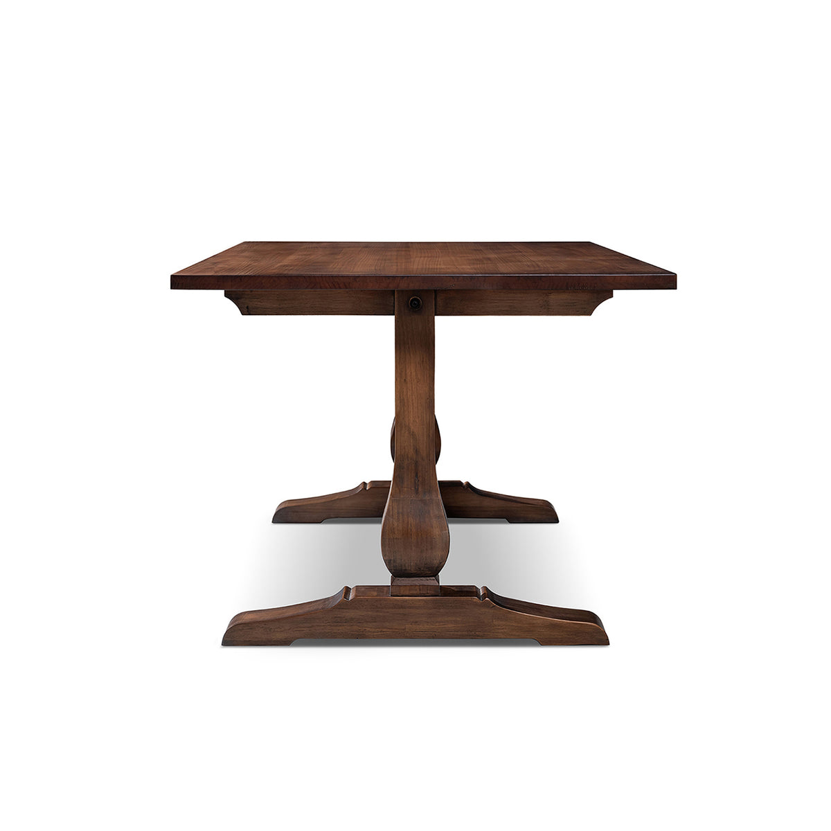 Whitmore 72-Inch Trestle Dining Table, Dark Brown Reclaimed Pine