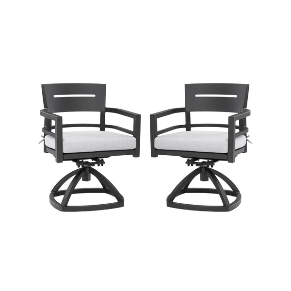 Outdoor Patio Aluminum Swivel Rocker 2PCs with Sunbrella Cushions