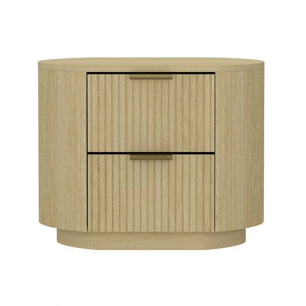 Olivia - Nightstand & 2 Drawers - Oak
