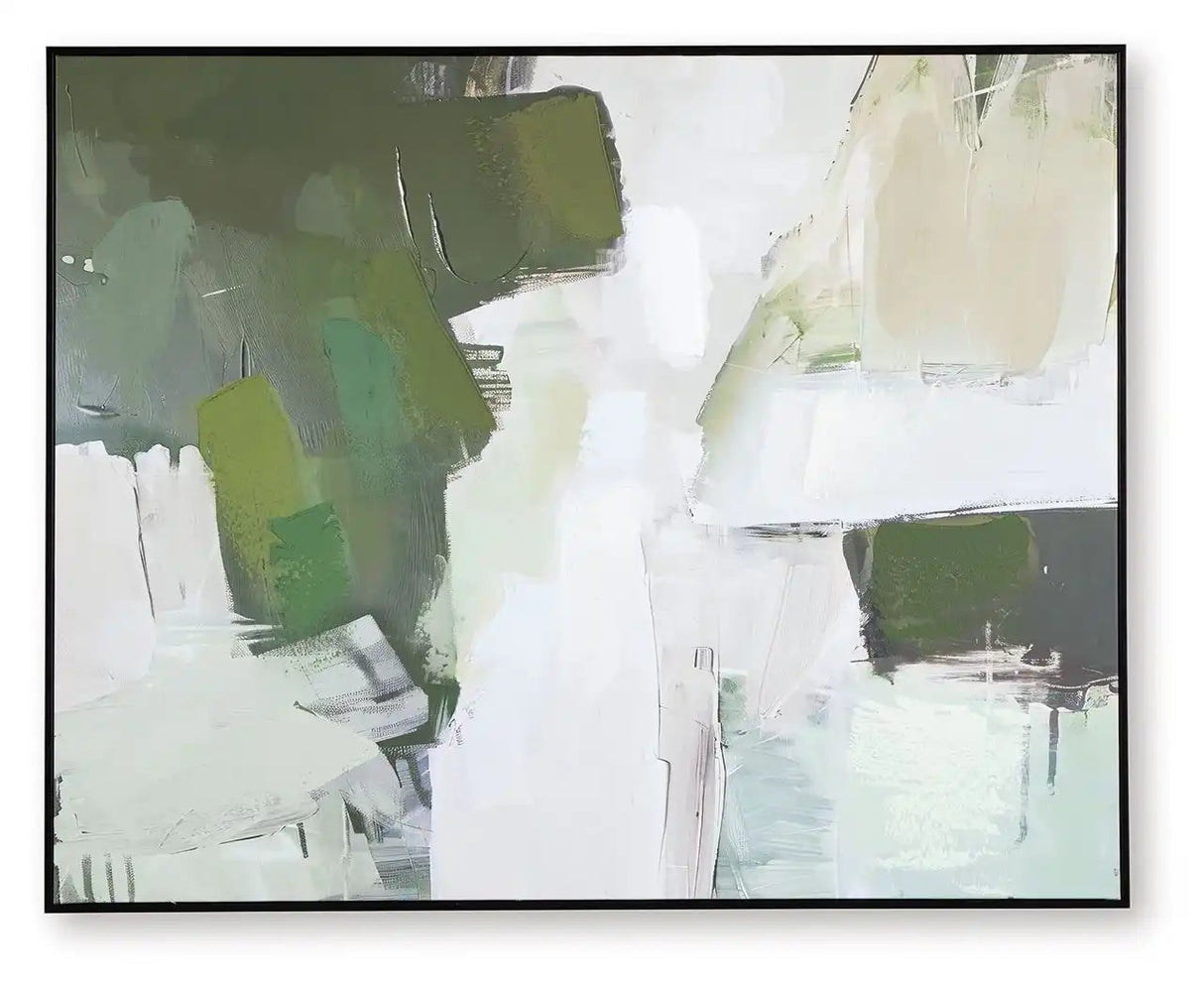 Vinick - Wall Art - Green / Gray / White - Best Buy Furniture