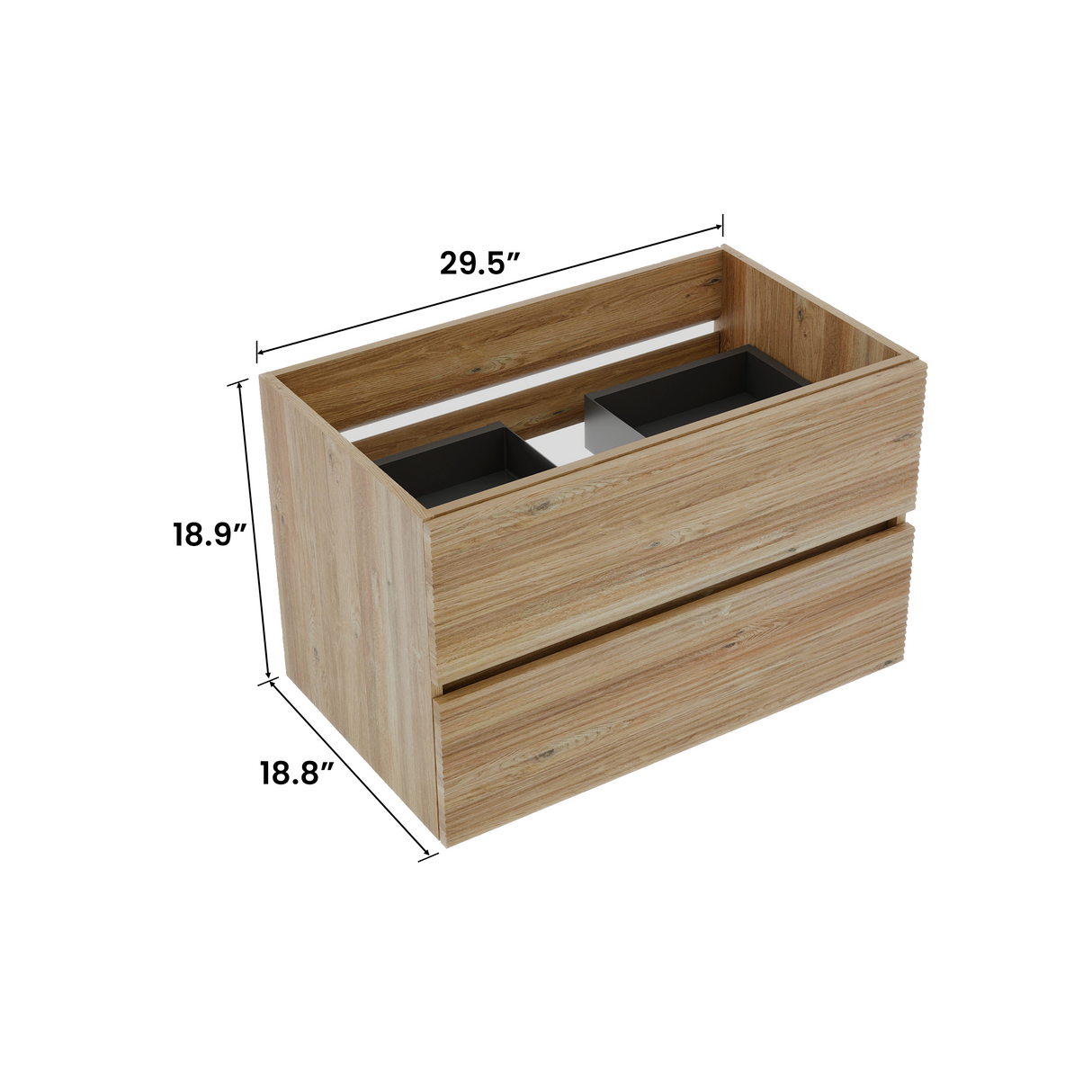 Grace 30 Rough Oak Bathroom Vanity