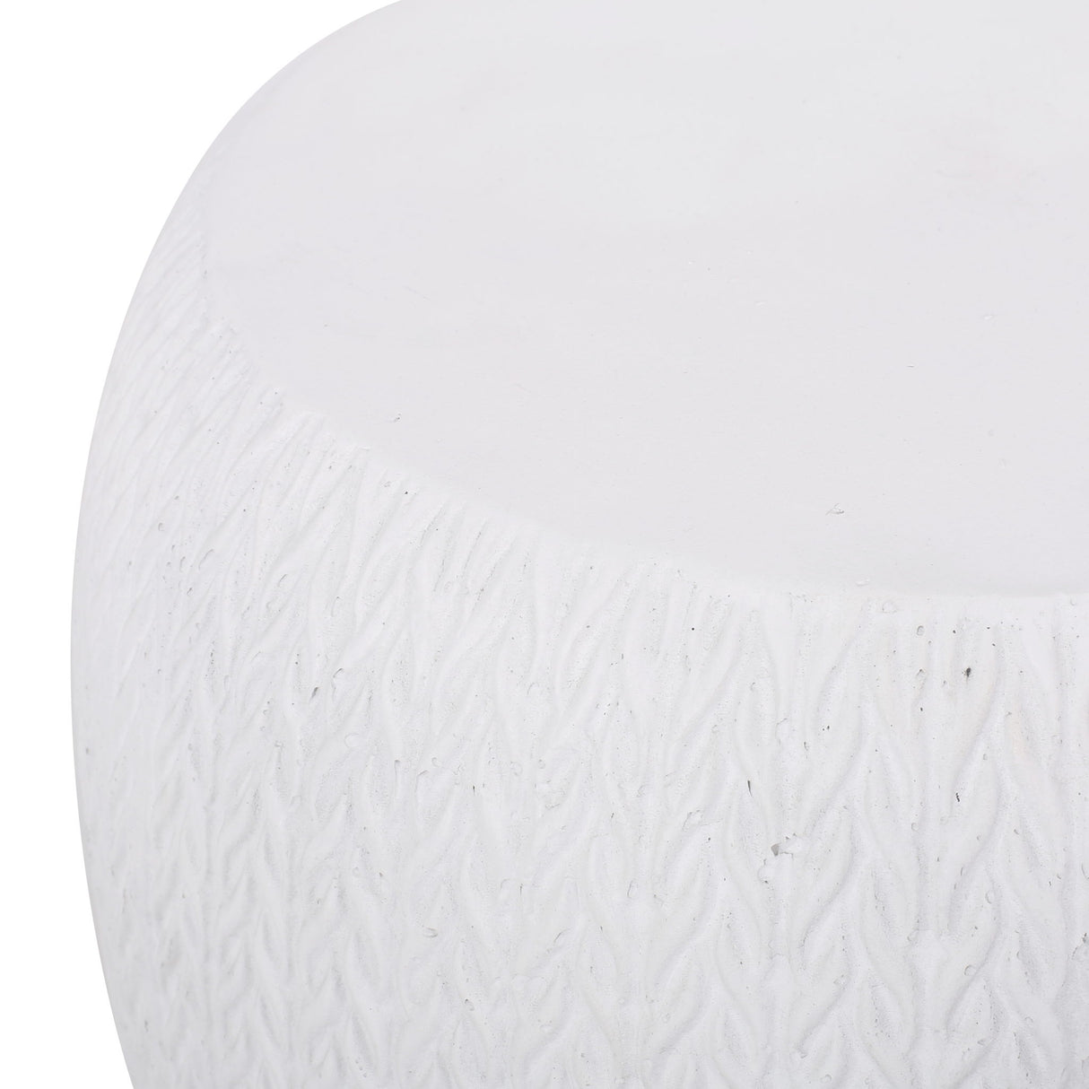 Outdoor Lightweight, Concrete Side Table - Antique White