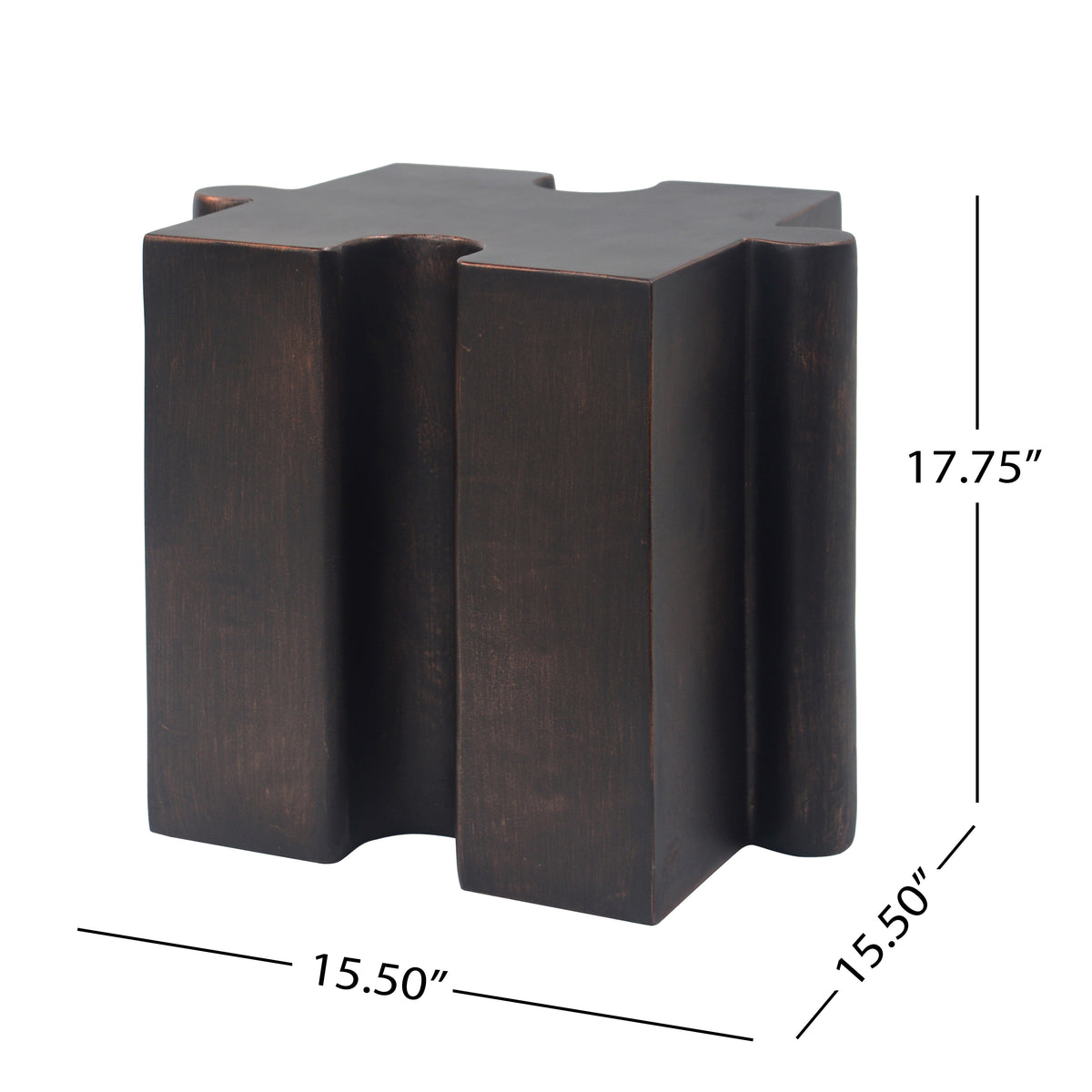 Puzzle Art Side Table, Modular Concave Edge MGO Table