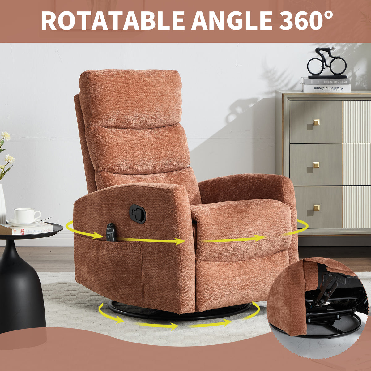 Heat Massage Manual Recliner Chair