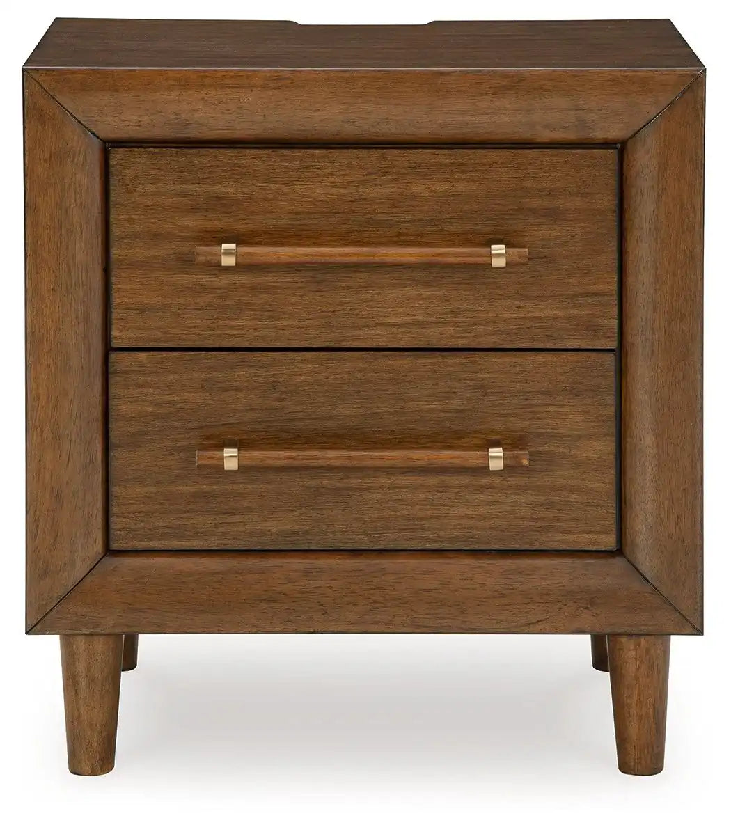 Lyncott - Two Drawer Night Stand - Brown - Best Buy Furniture