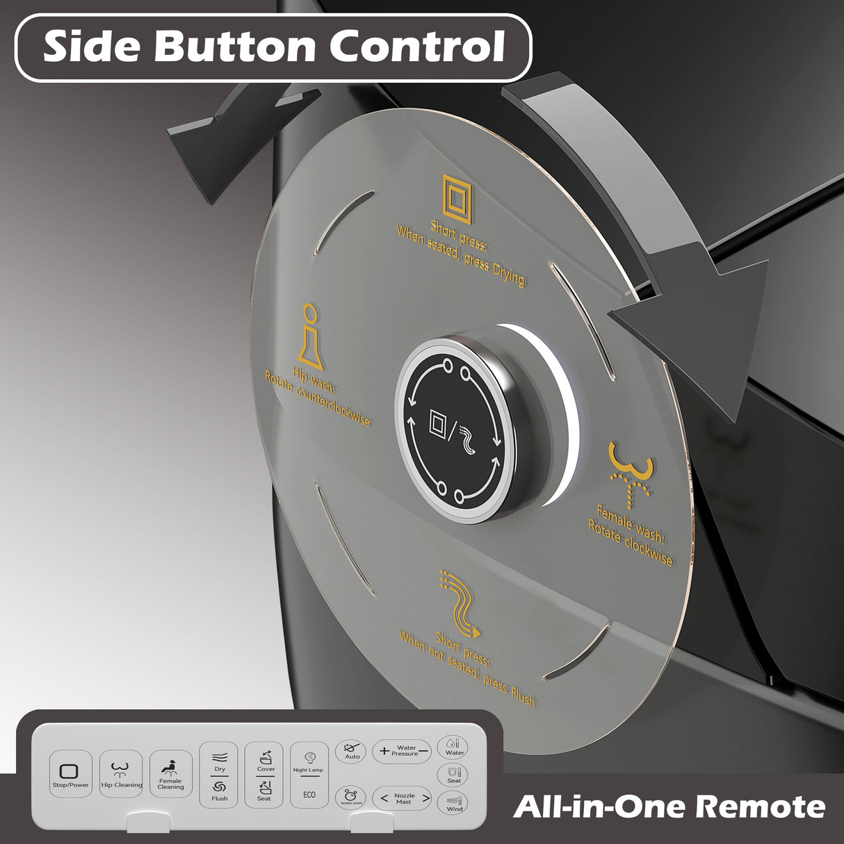 Smart Toilet with Bidet Built-In, Heated Seat, and Advanced Features