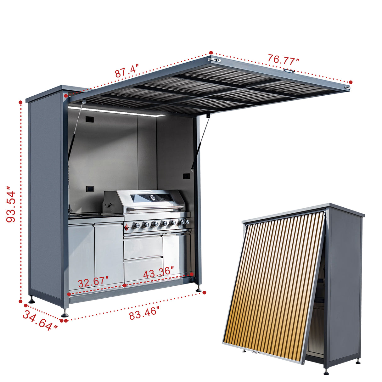 3FTx7FT BBQ House Outdoor Kitchen