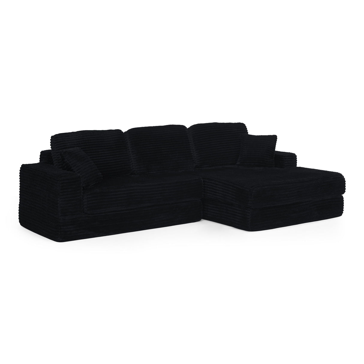 Modern Minimalist L Shape Modular Sectional Sofa, Couch