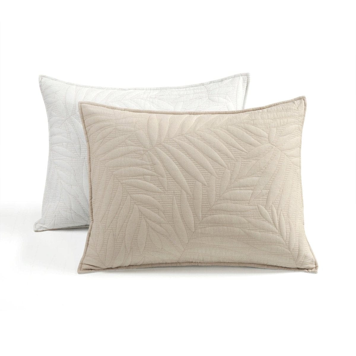 LushDecor Isla Embroidered Leaf Reversible Cotton Quilt 3 Piece Set - view 3