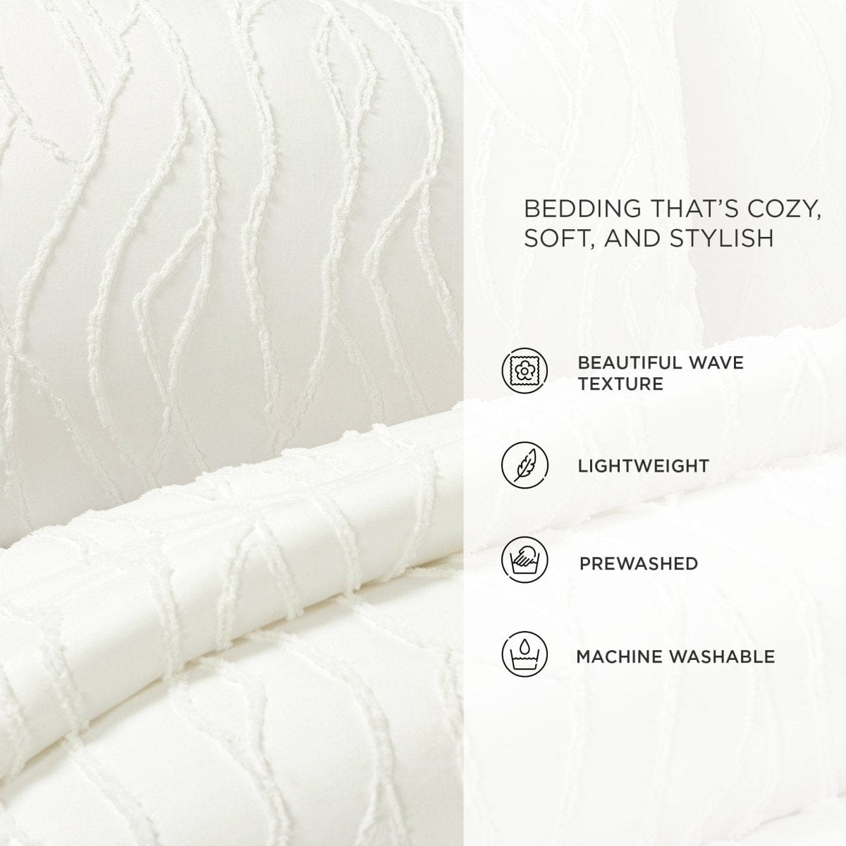 LushDecor Jacquard Wave 3 Piece Comforter Set - view 5