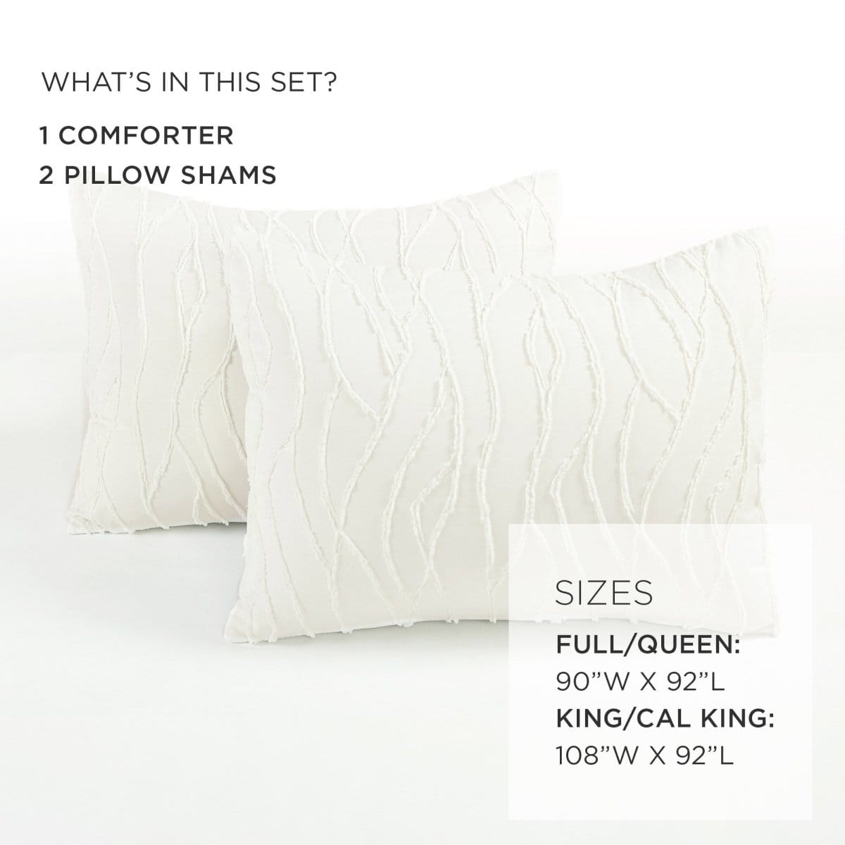 LushDecor Jacquard Wave 3 Piece Comforter Set - view 6