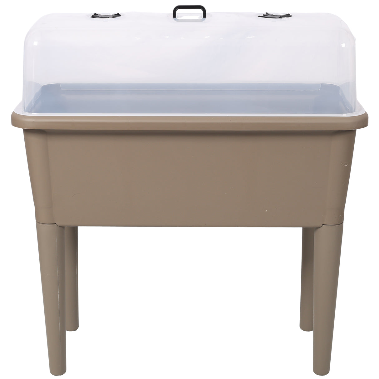 Raised Garden Bed with Ventilated Transparent Greenhouse Lid
