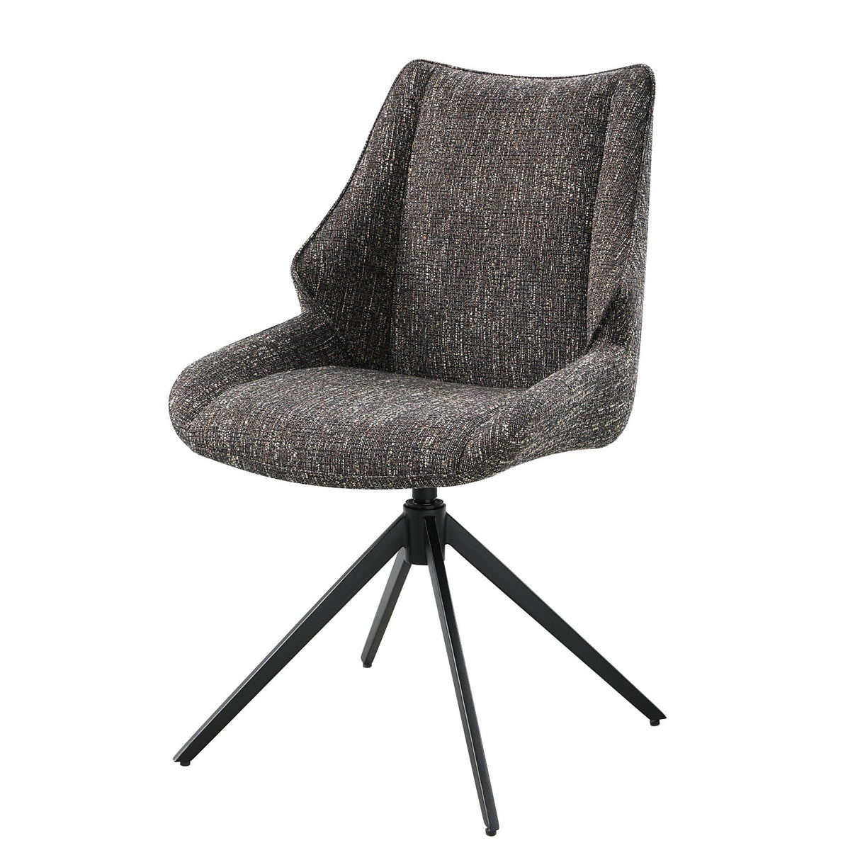Malika - Side Chair With Swivel (Set of 2) - Brown Gray