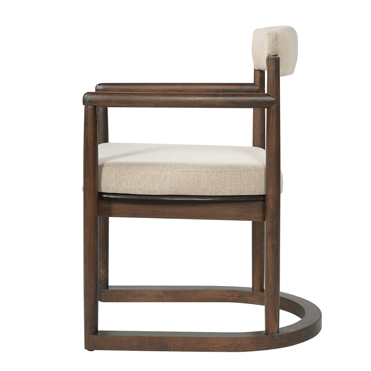2 Pack Rubberwood Dining Arm Chairs