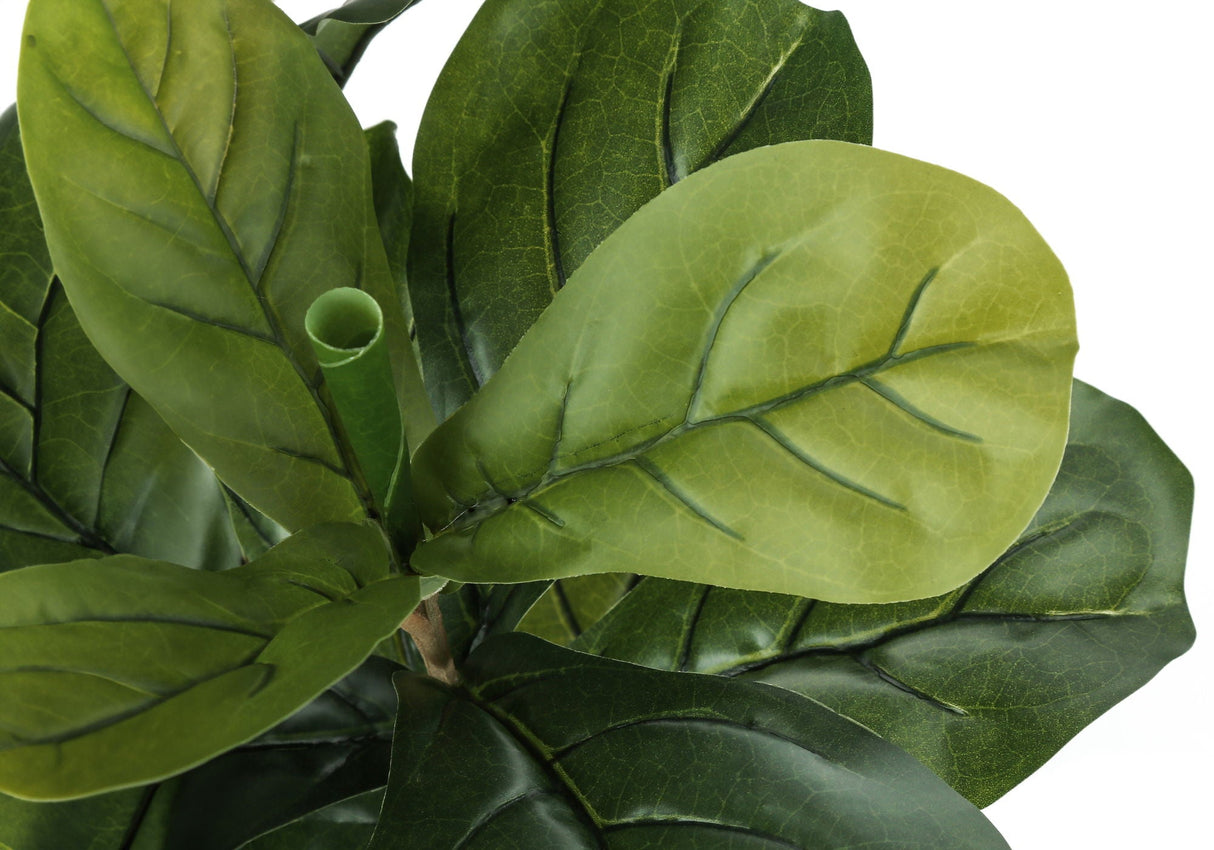 41" Tall, Artificial Plant, Fiddle Tree, Indoor, Faux, Fake, Floor, Greenery, Potted, Real Touch, Decorative - Green / Black - Best Buy Furniture