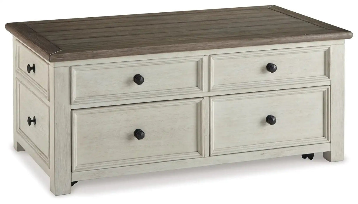 Bolanburg - Lift Top Cocktail Table - White / Brown / Beige - Best Buy Furniture