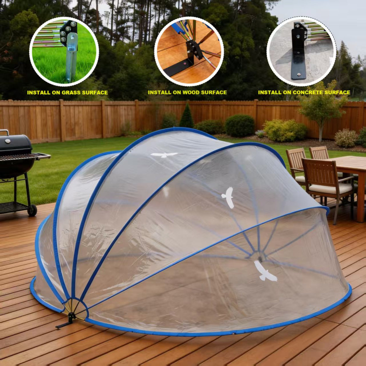 16.4ft Ground-Mounted Retractable Pool Cover
