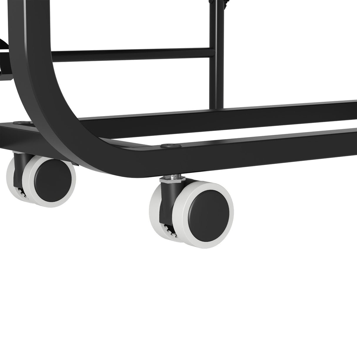 Twin Folding Bed With Memory Foam Mattress, On Wheels, Portable Bed For Adults & Guests - Black