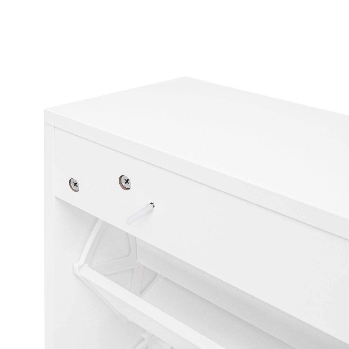 Modern Rattan 3 Door Shoe Rack Cabinet For Entryway