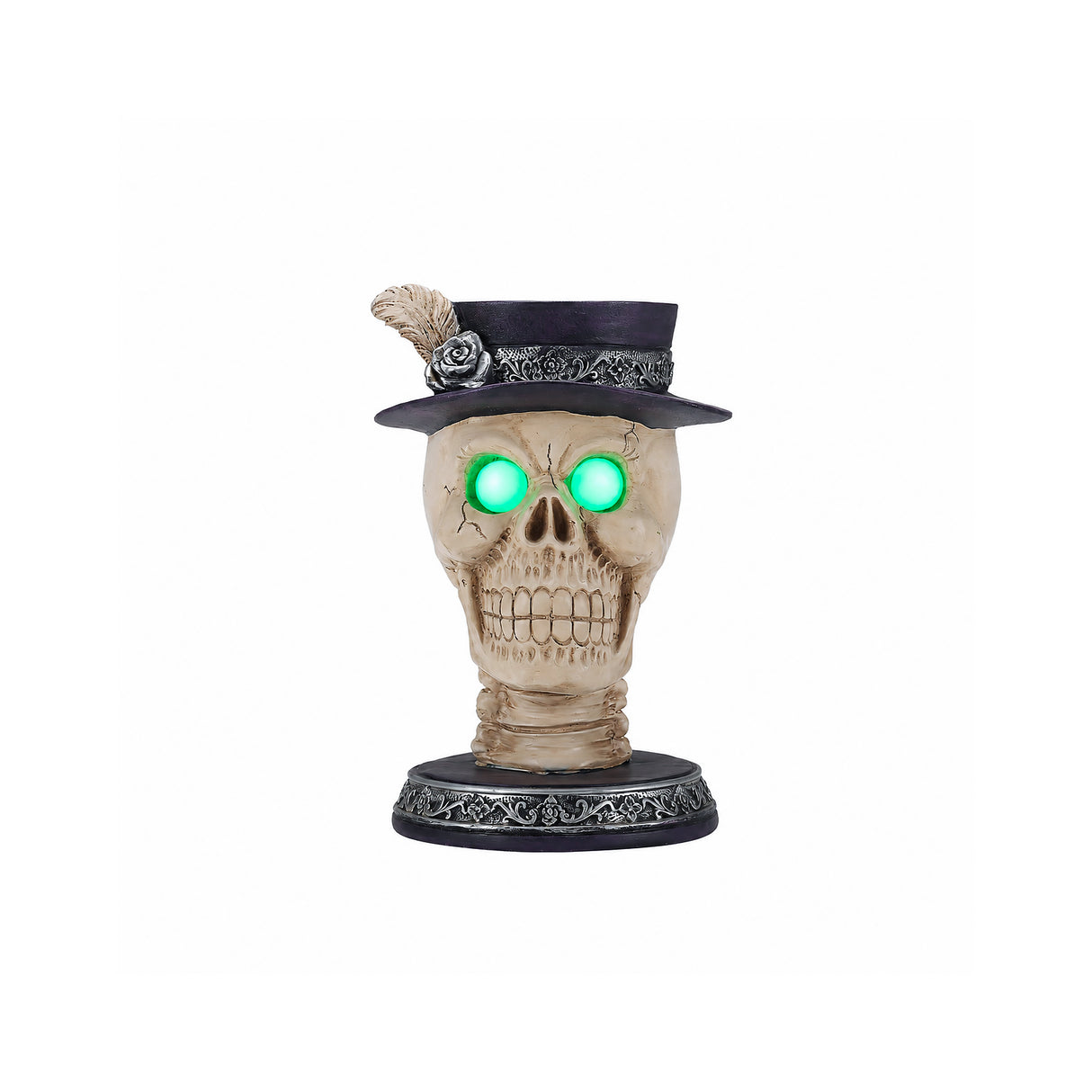 Halloween Skull Candle Holder with Glowing